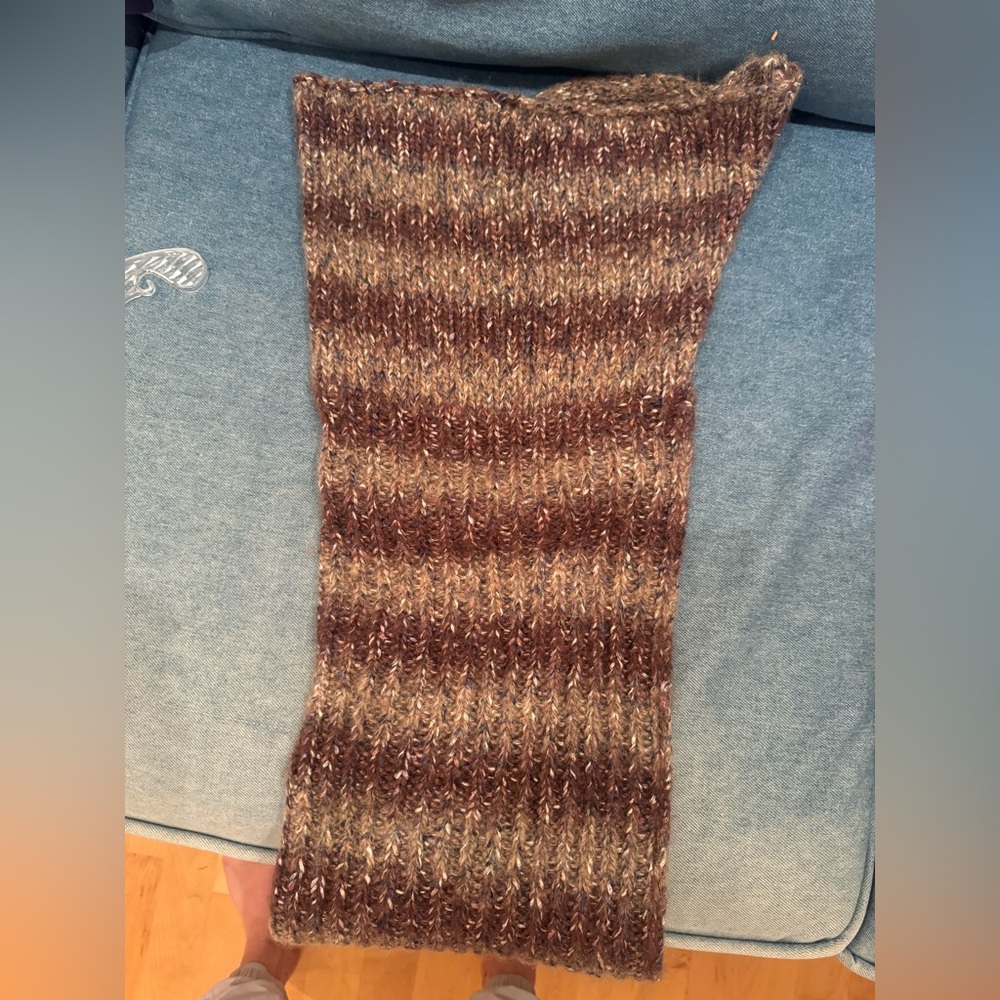 Echo Shimmery Cozy Brown Knit Neck Warmer - Picture 4 of 4